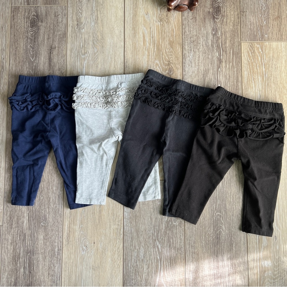 Various Brands Ruffle Leggings 6-13 Months - Old Navy, Just One You, Garanimals